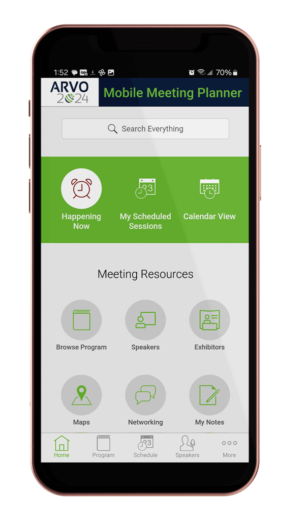 The Association for Research in Vision and Ophthalmology Mobile app