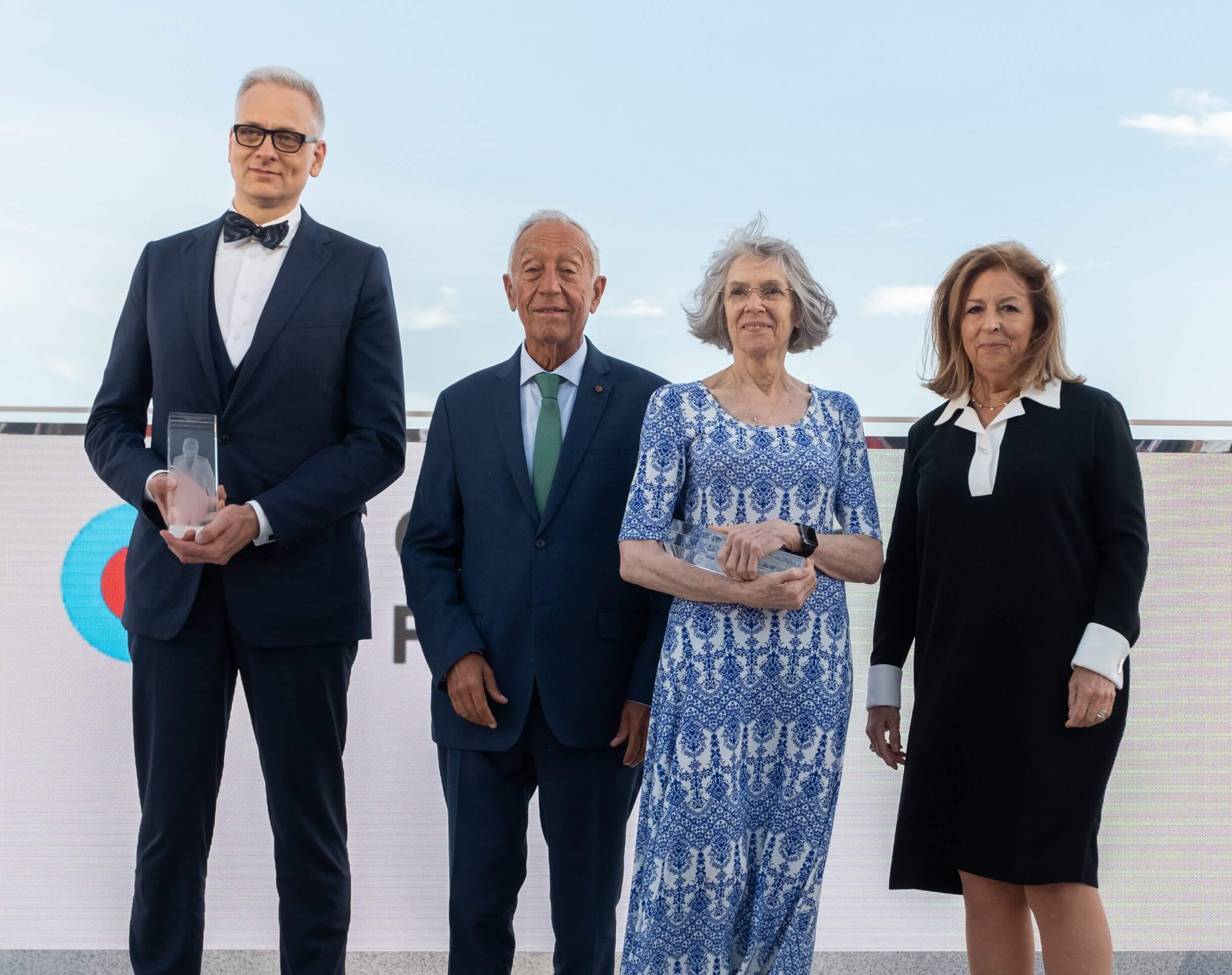Winrich Freiwald (left), Margaret Livingstone and Leonor Beleza (right)