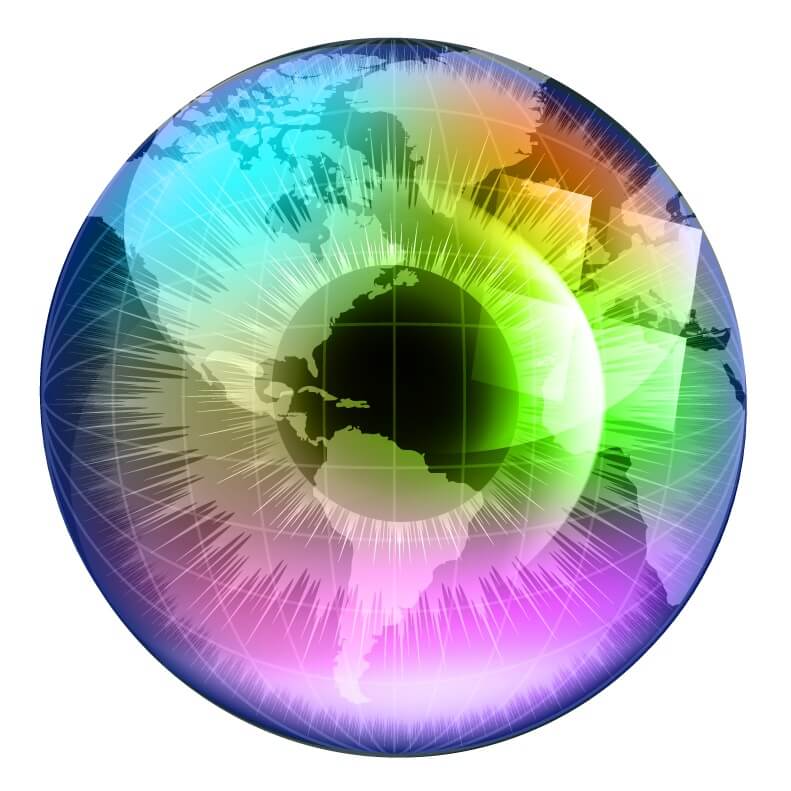 Rainbow world eye