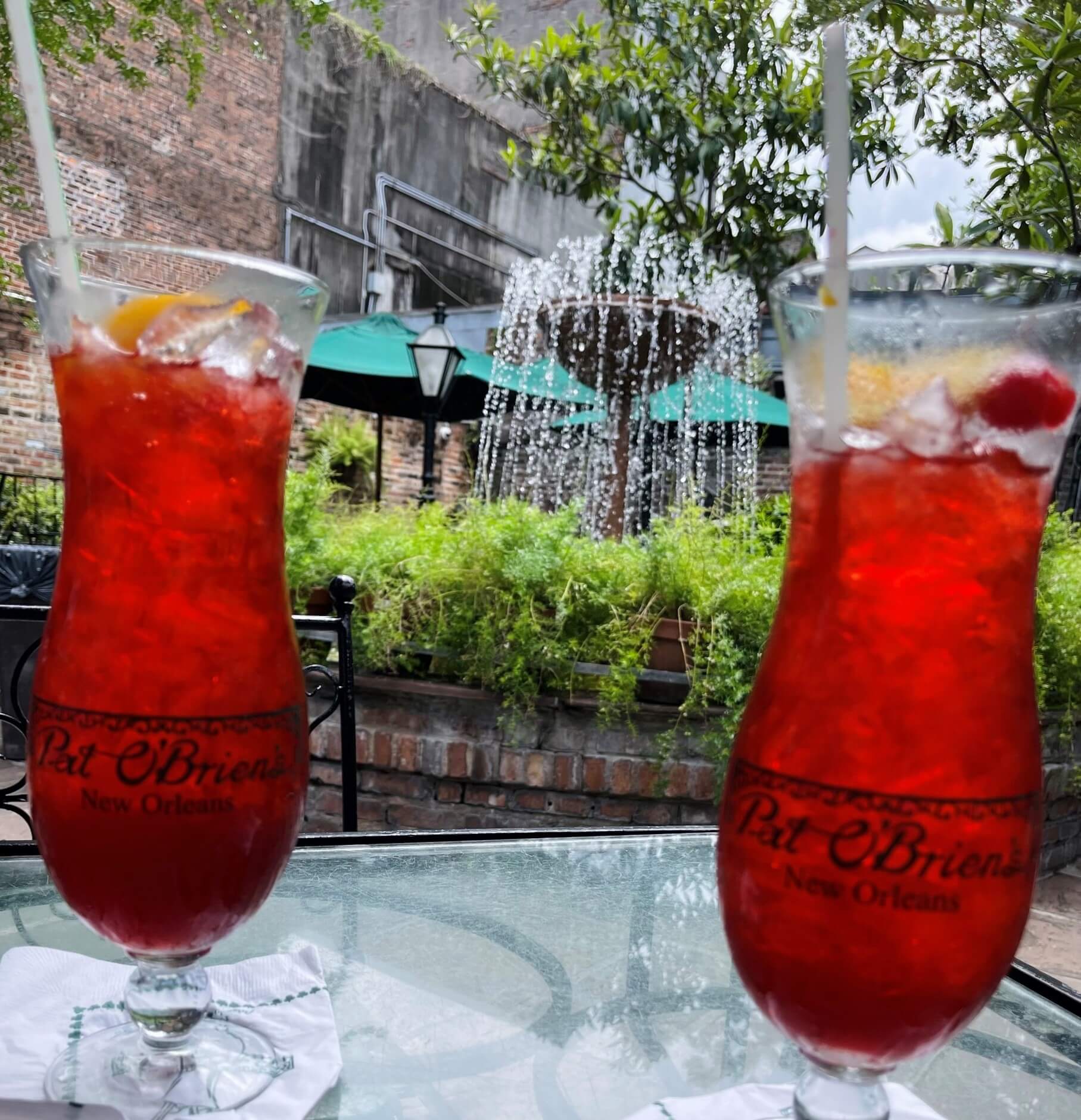 Hurricane drinks at Pat O'Briens