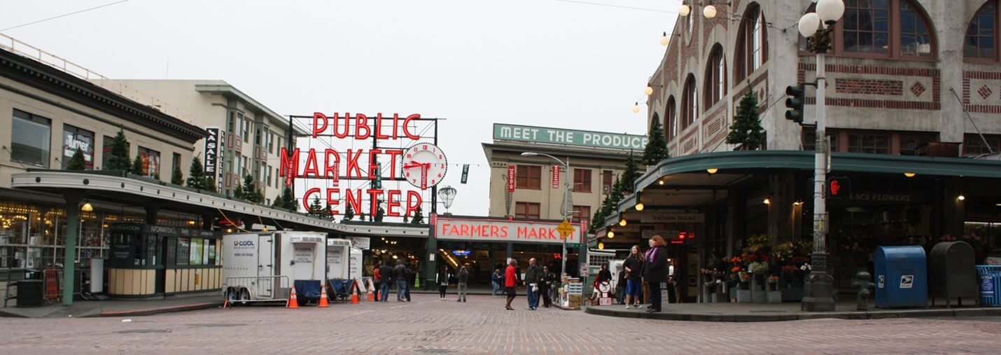 View of Pike Place Market entrance