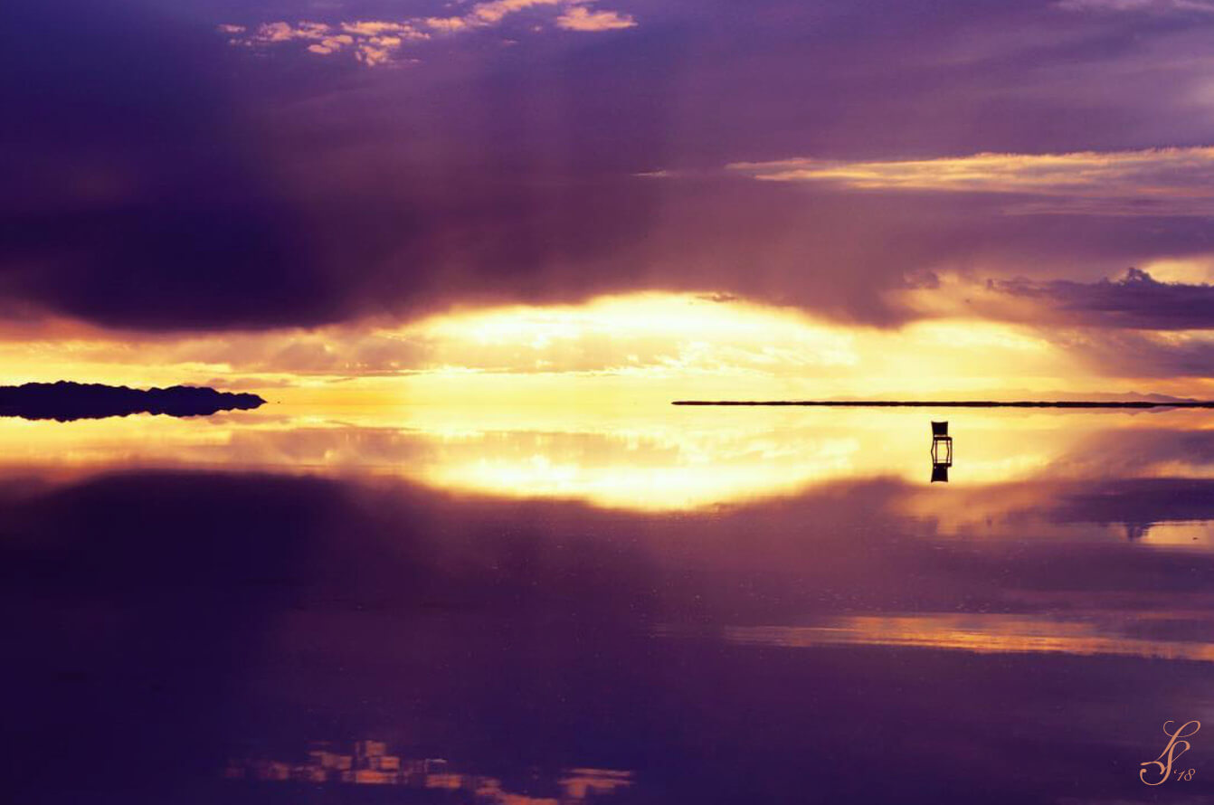 Bonneville Salt Flats at sunrise