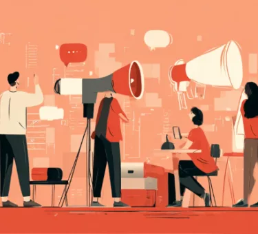 Multiple people talking in various ways