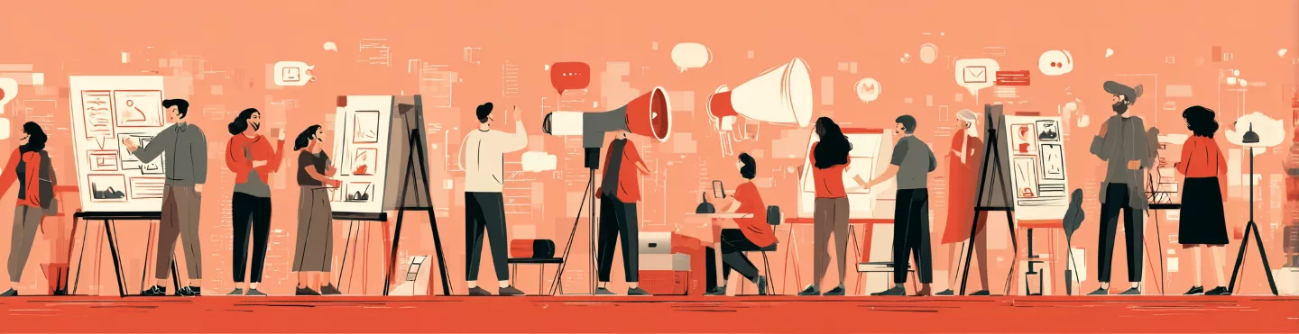 Multiple people talking in various ways